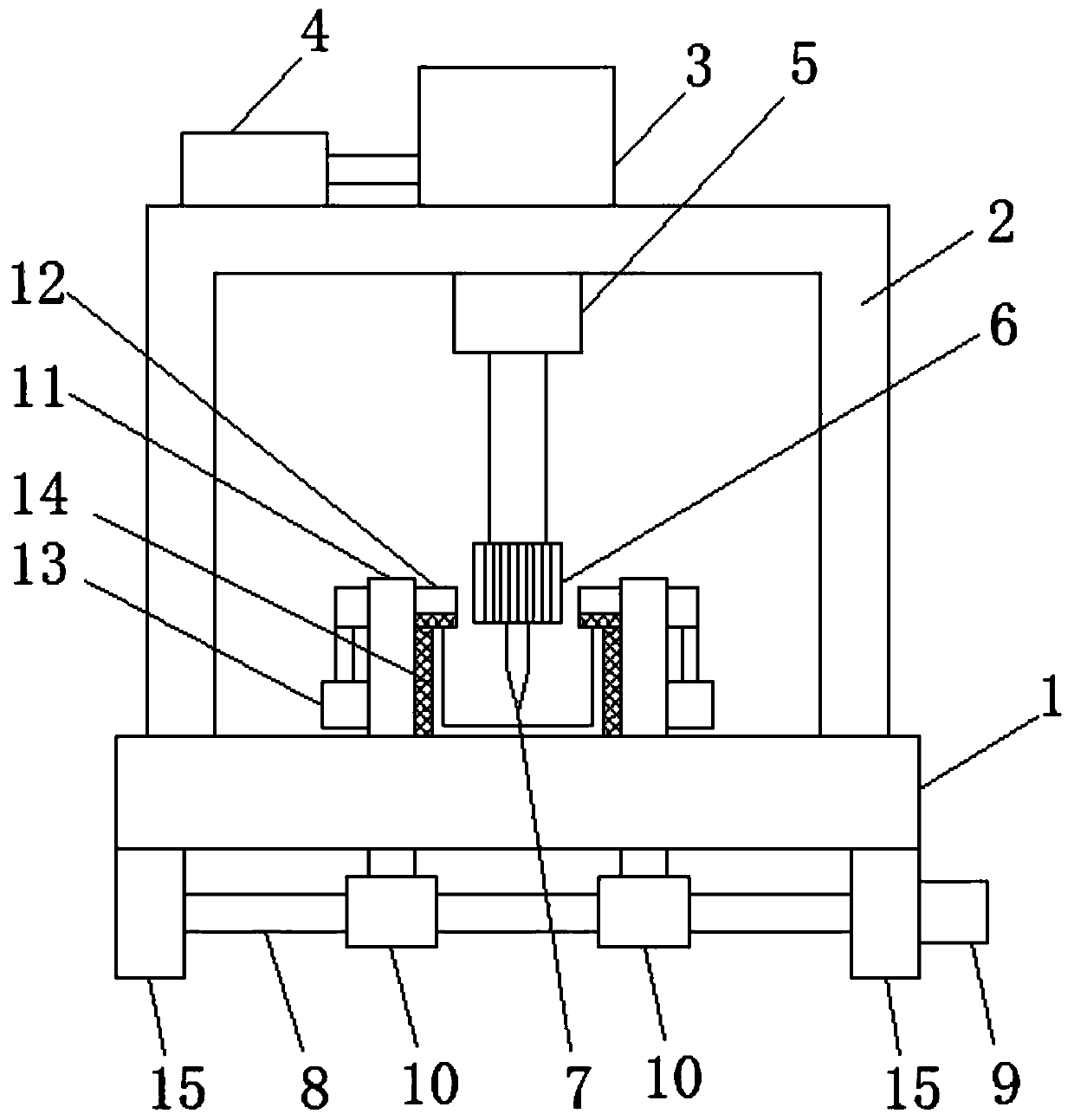 Perforating device for aluminum alloy doors and windows