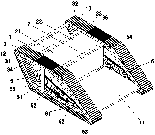 A walking frame for a transport machine