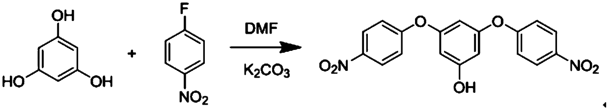 Flexible aromatic diamine monomer containing aromatic ring side group and preparation method thereof