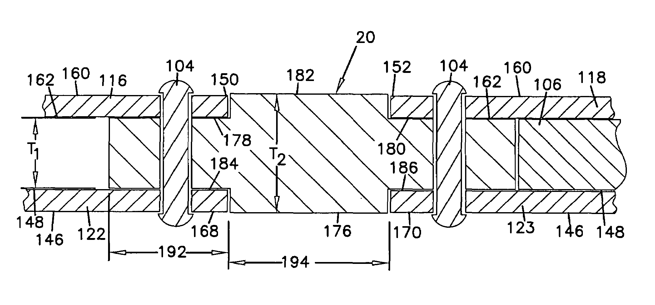 Sidewall construction and methods of making the same