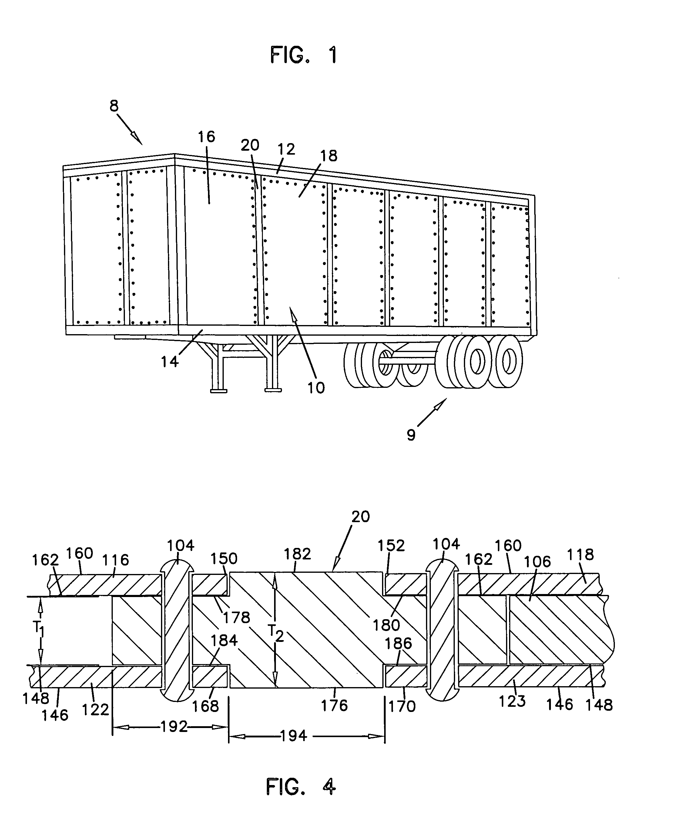 Sidewall construction and methods of making the same