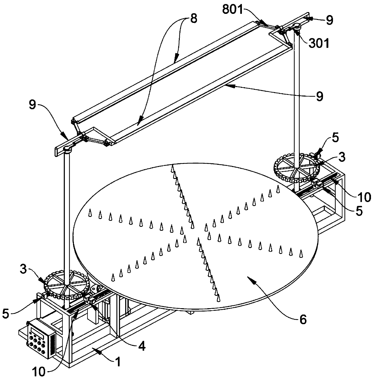 Glass noodle collection tray automatic cutter