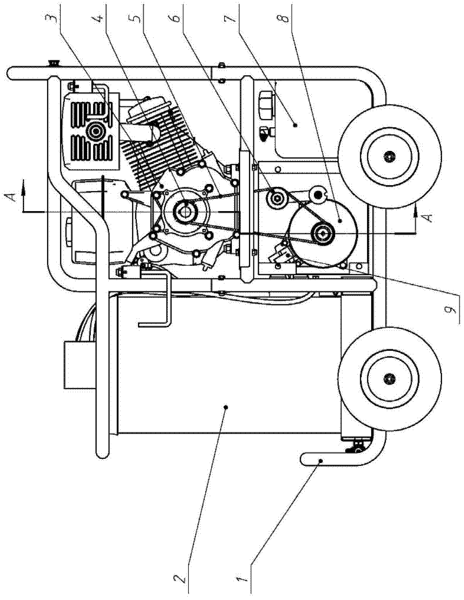 Hot water cleaning machine structure