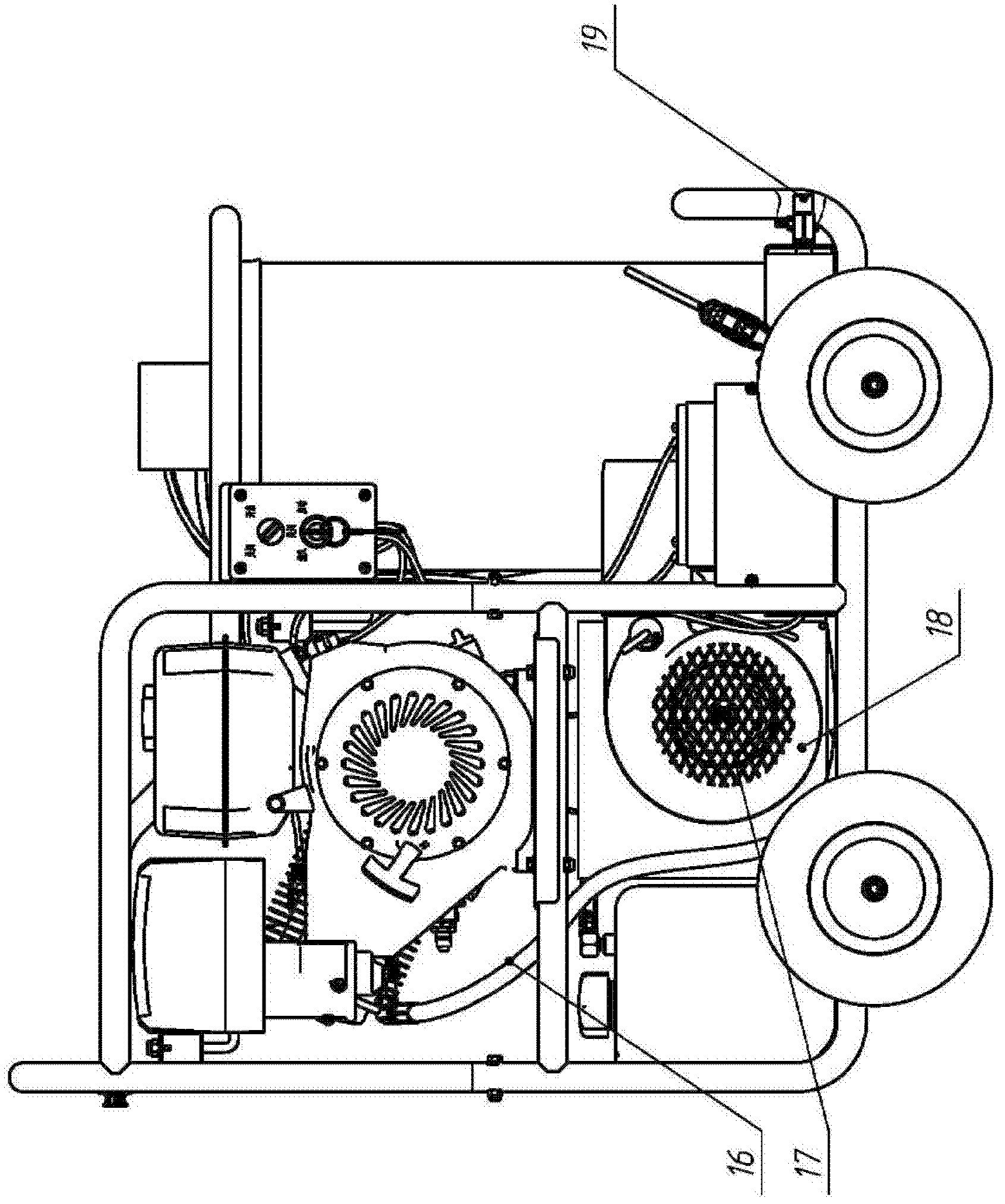 Hot water cleaning machine structure
