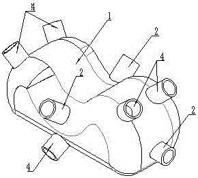 Curved surface turbulence polishing device with pressure equalization groove