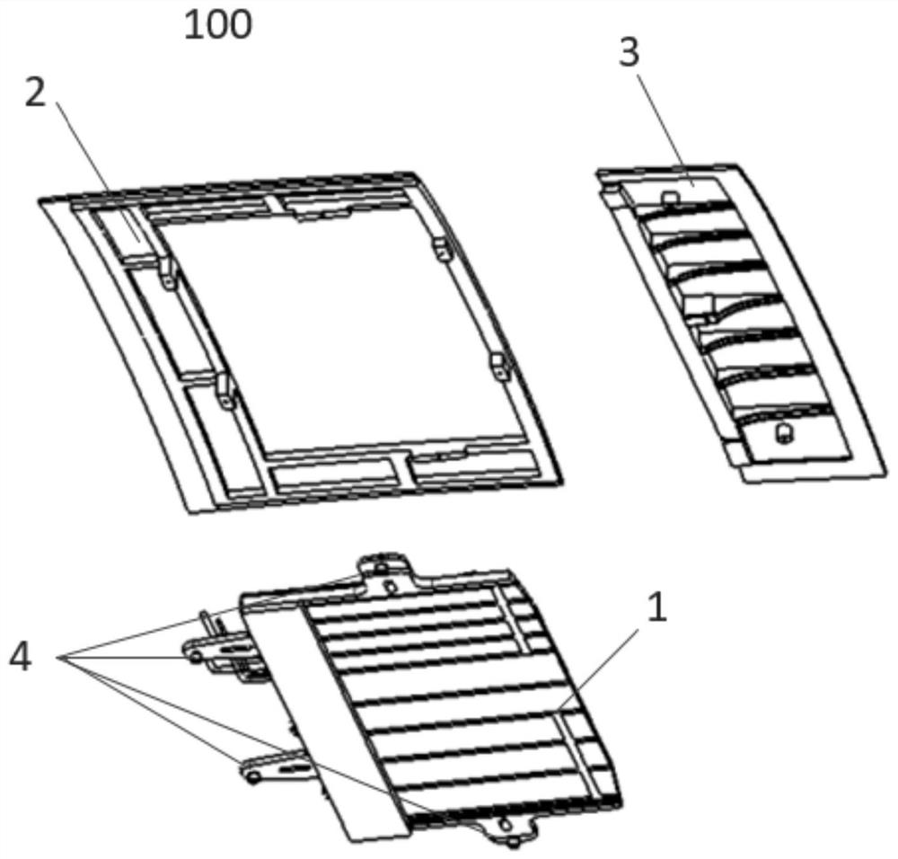 Vehicle-mounted communication module assembly device, vehicle body top cover and vehicle