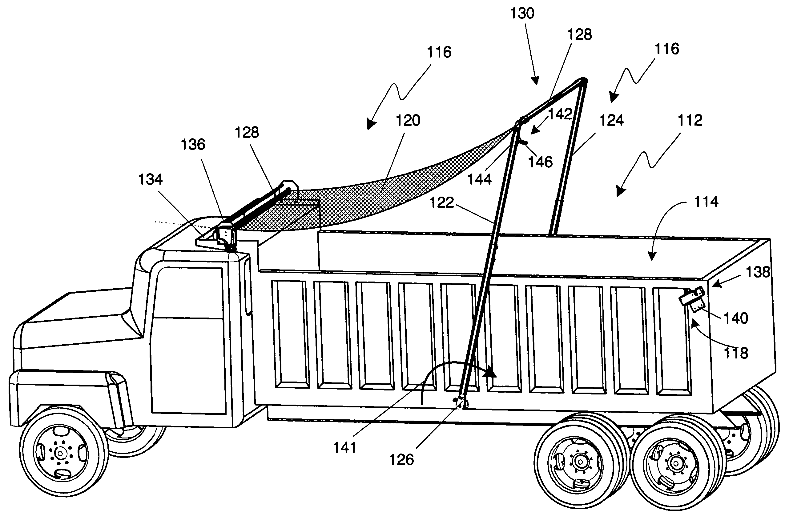 Lock mechanism for container covering apparatus