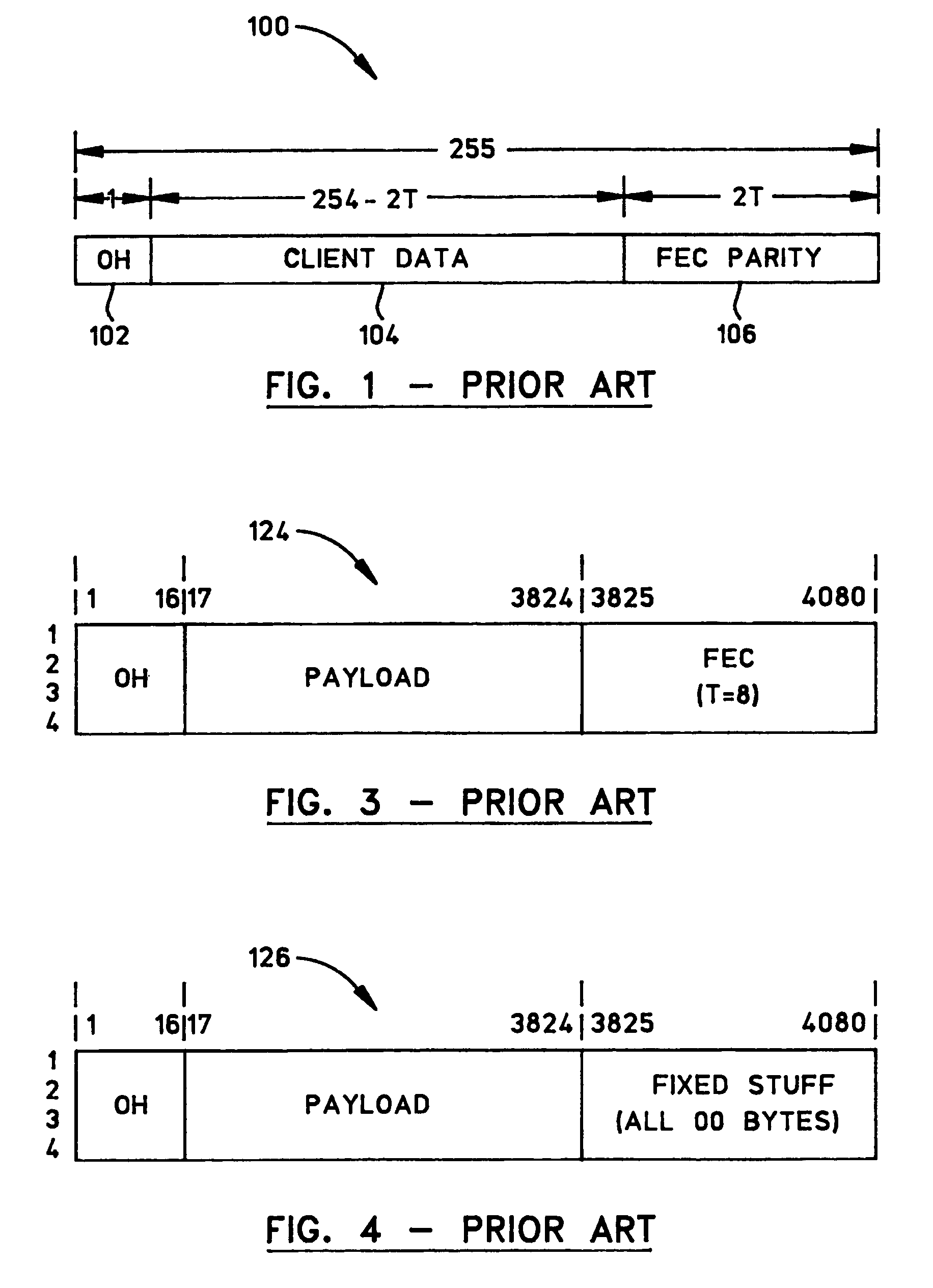 Optical transport network frame structure with in-band data channel and forward error correction