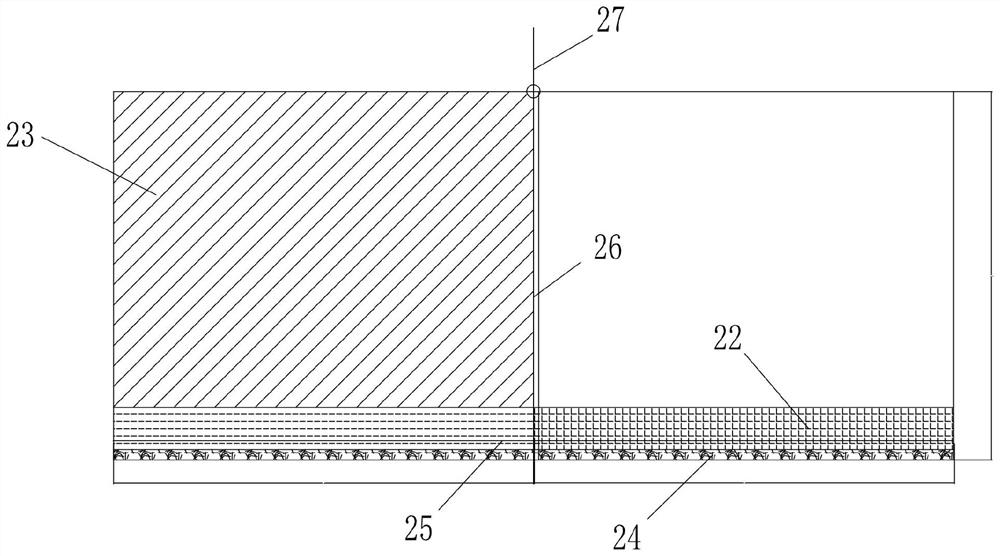 Downward single-drift type layered filling mining preparation layer arrangement method and arrangement structure