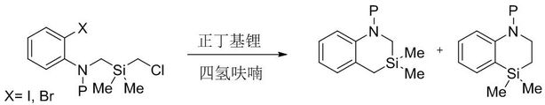 Synthesis method and application of 1, 3-aza-silane compound