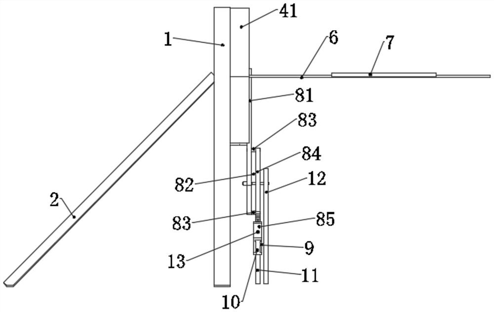 Single-axis tracking type flexible photovoltaic support and photovoltaic power generation system