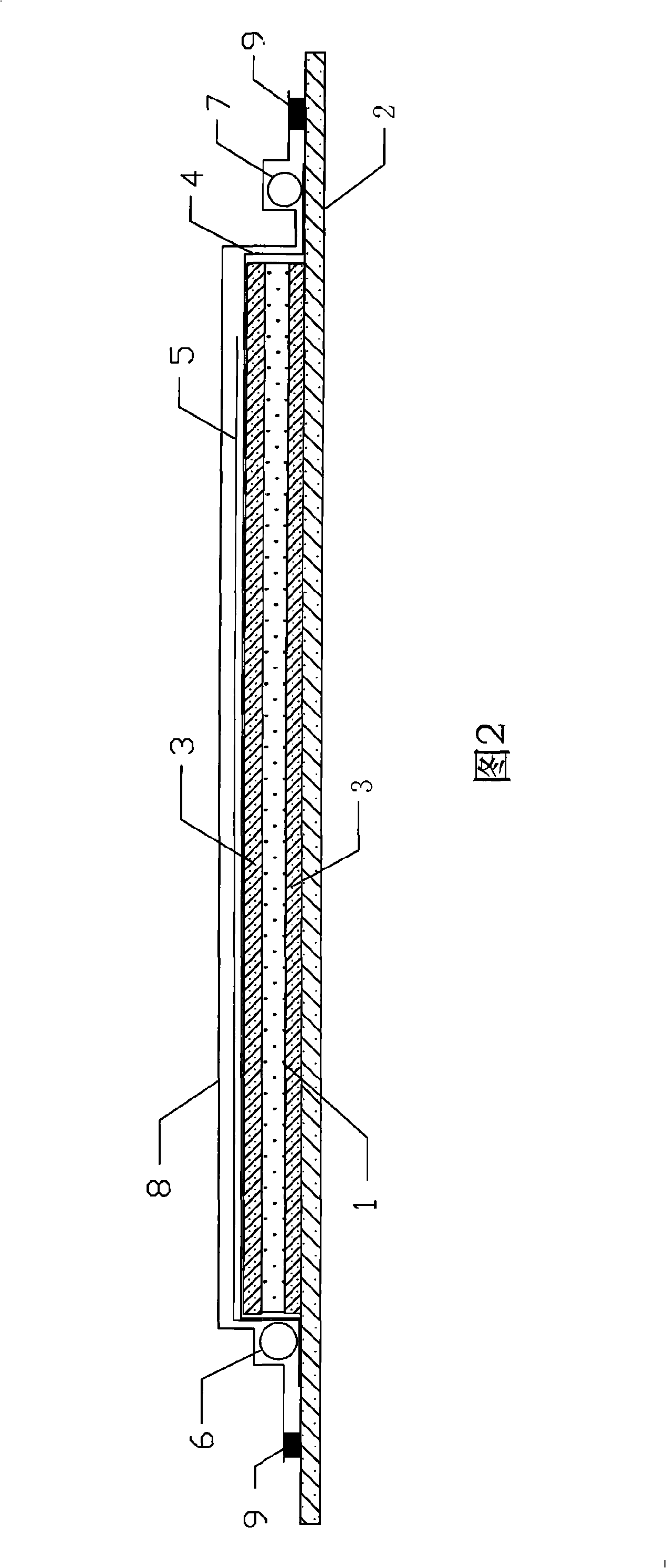 Vacuum auxiliary molding technique produced by large-sized sandwich composite material