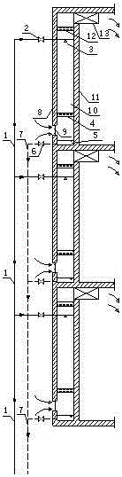 A multi-storey building ventilation and air conditioning wall