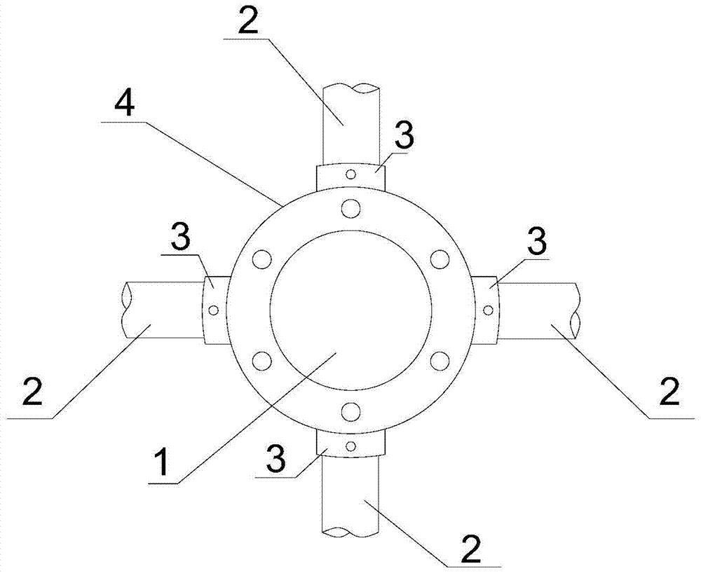 Assembled inclined pile foundation for offshore wind turbines