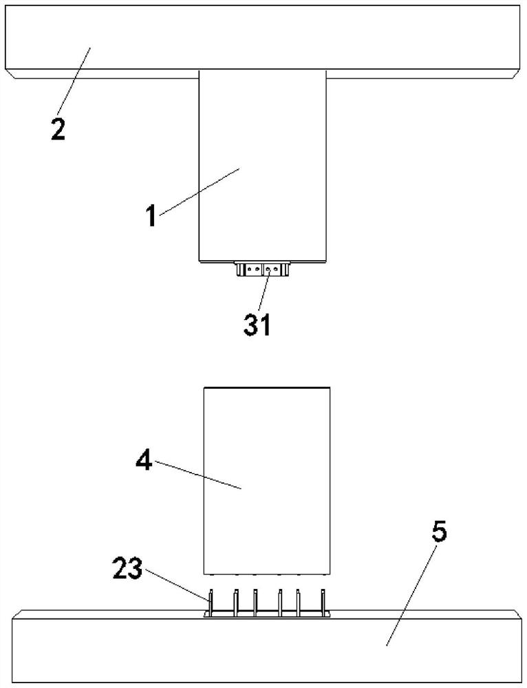 Construction method of fabricated energy dissipation buttress connecting joint