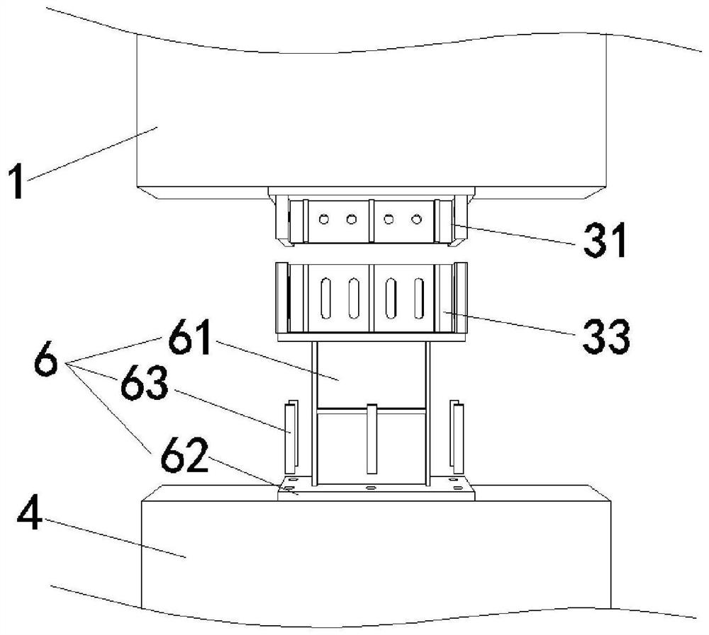 Construction method of fabricated energy dissipation buttress connecting joint