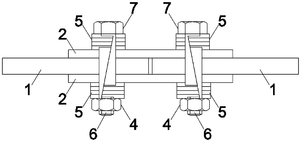 Connecting joint for self-compaction wedge-shaped spliced type pressure-bearing type high-strength bolts