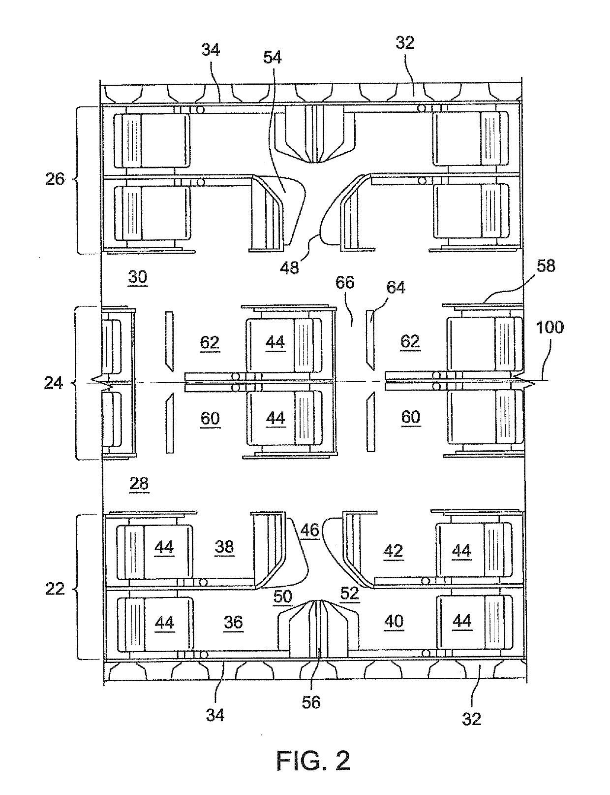 Airliner passenger suite seating arrangements with shared aisle suite access