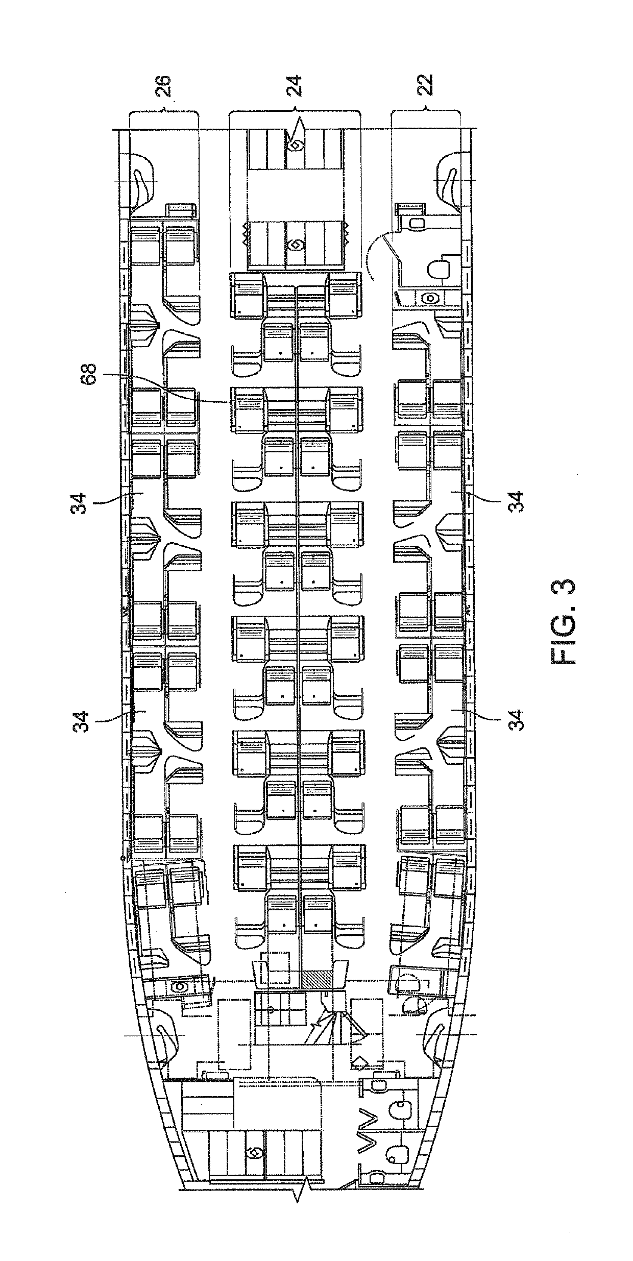 Airliner passenger suite seating arrangements with shared aisle suite access