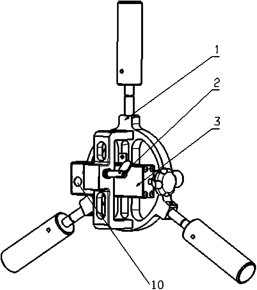 Compensation-free three-point positioning clamp applied to four-wheel aligner