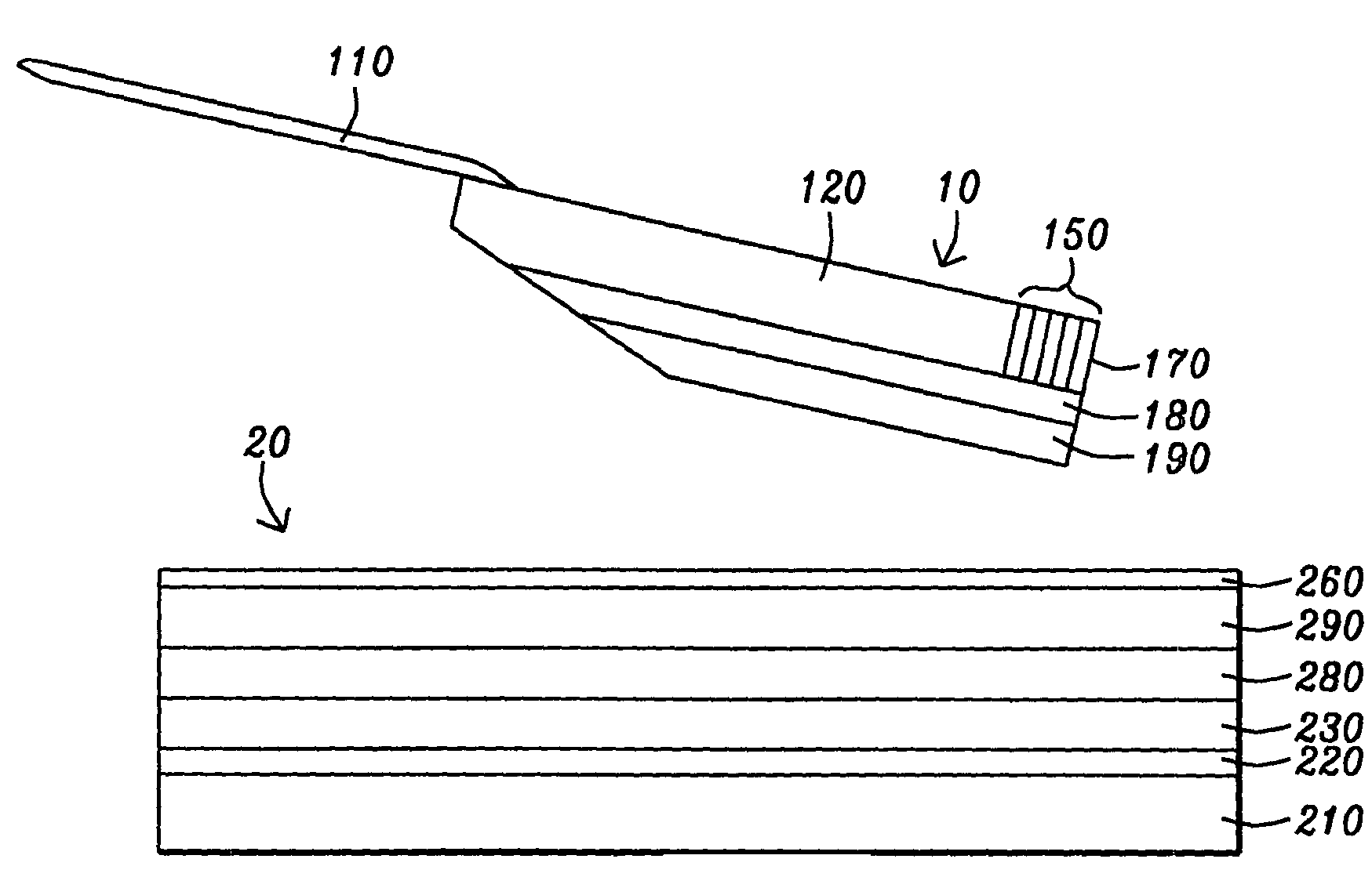 Magnetic recording head and media comprising aluminum oxynitride underlayer and a diamond-like carbon overcoat
