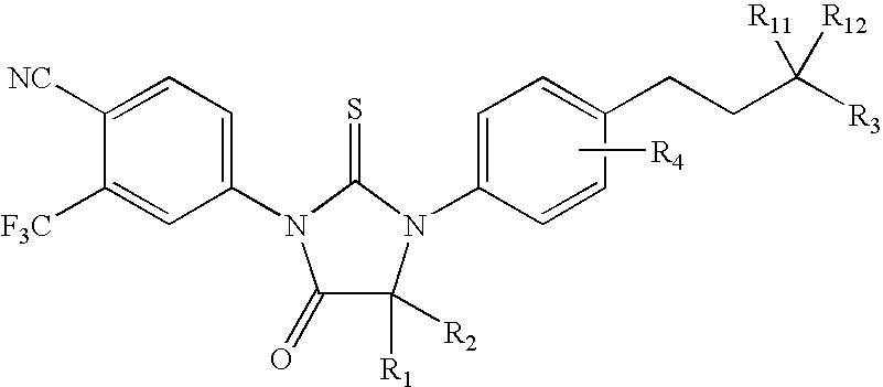 Diarylhydantoin compounds