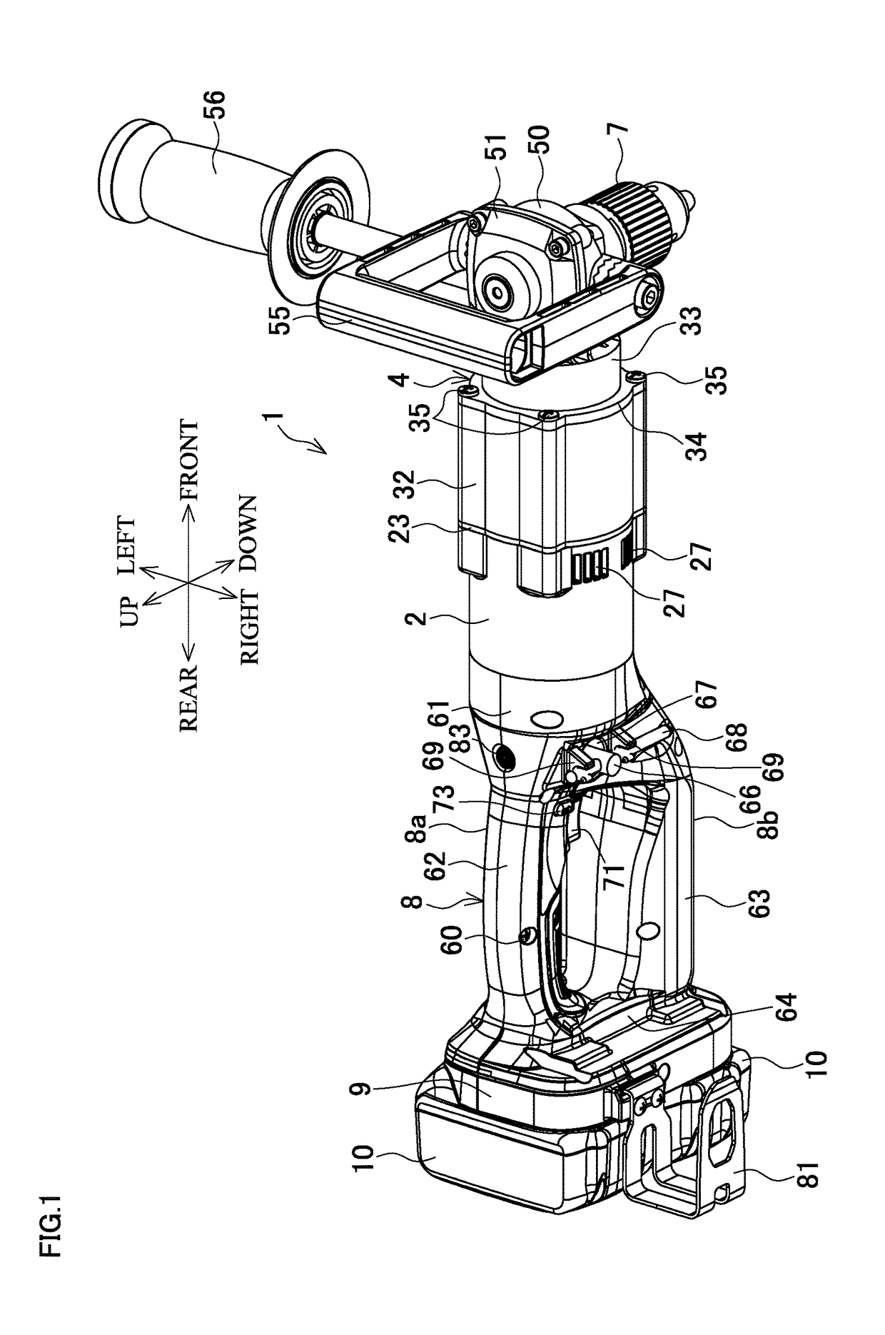 Rechargeable electric power tool