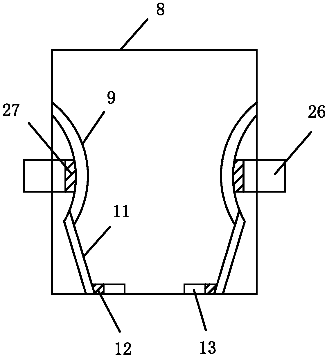 A bisporus root cutting machine