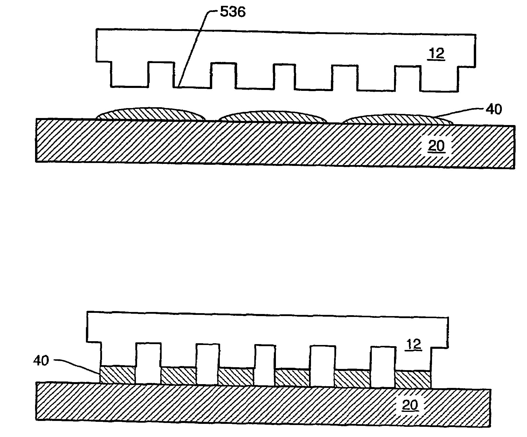 Formation of discontinuous films during an imprint lithography process