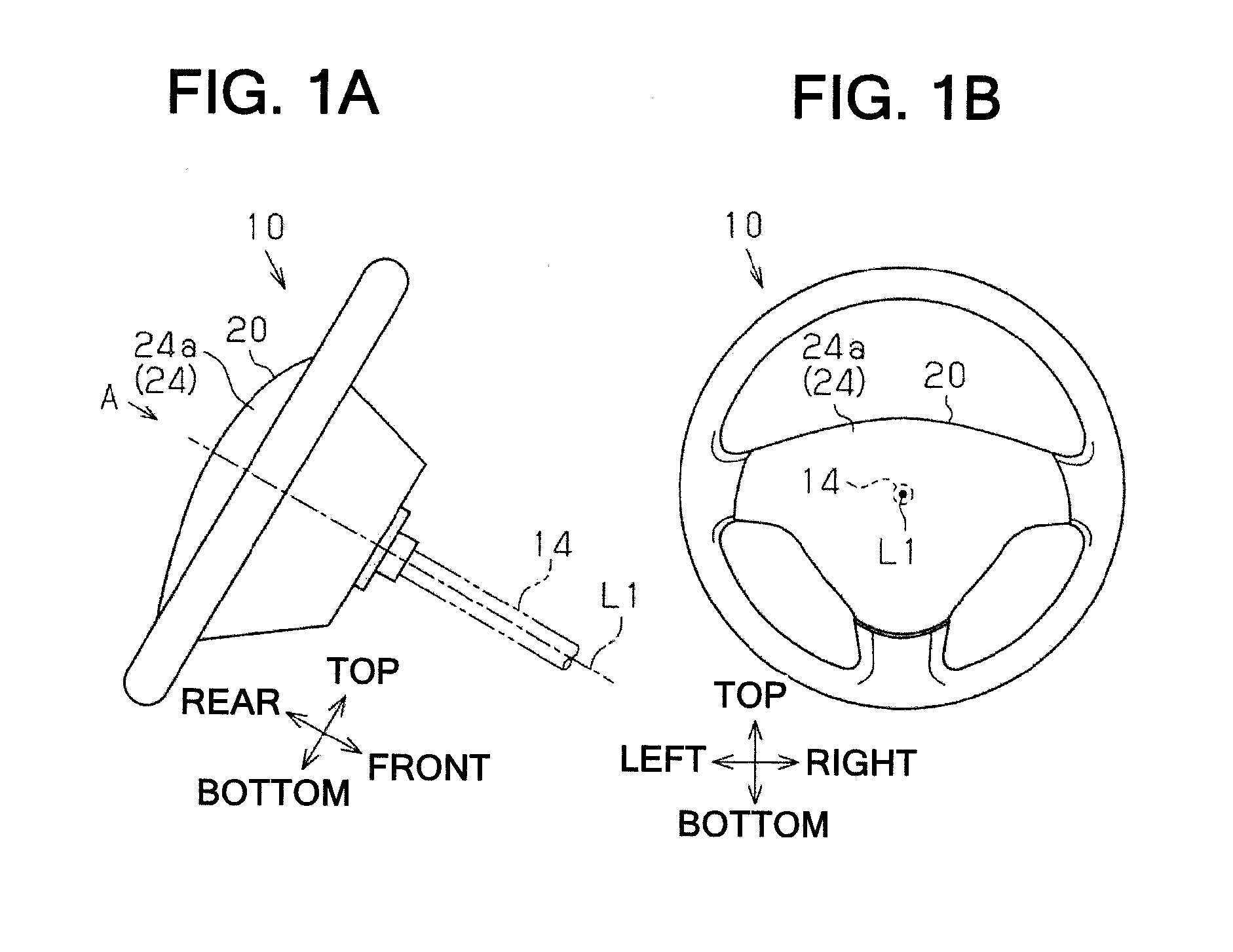 Vibration control structure for steering wheel