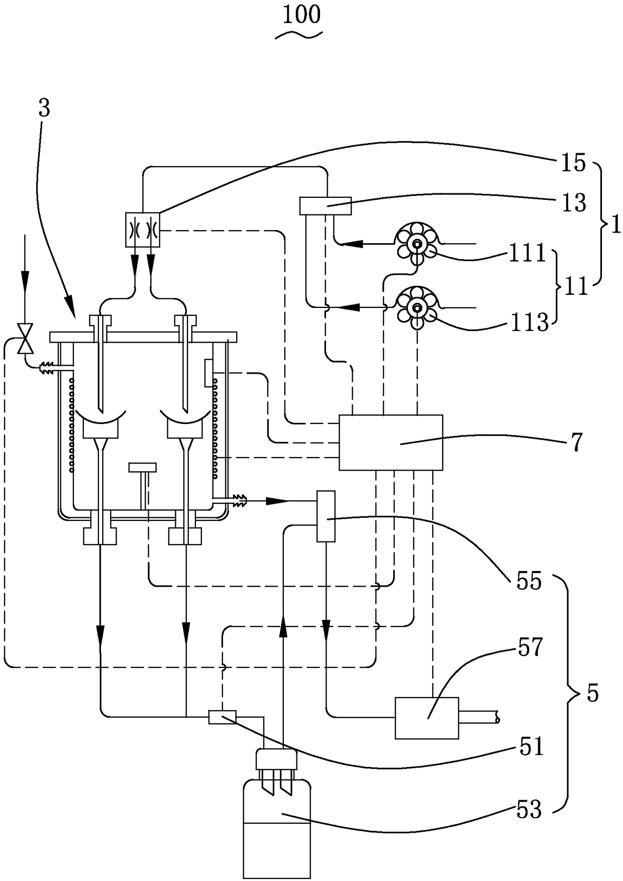 Pretreatment device and control method for analysis of total organic carbon content in sedimentary rock