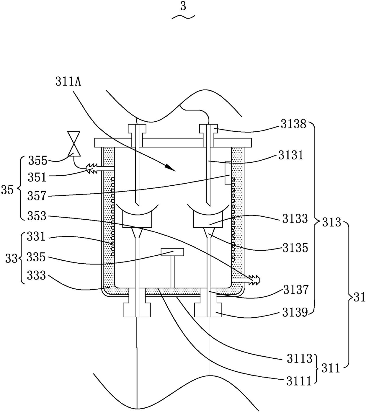 Pretreatment device and control method for analysis of total organic carbon content in sedimentary rock