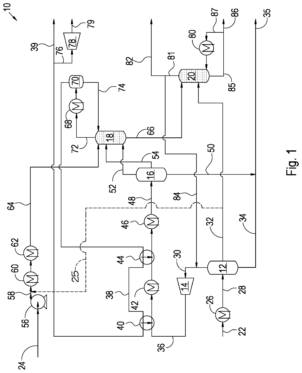 Recovery of hydrocarbons from a gaseous stream