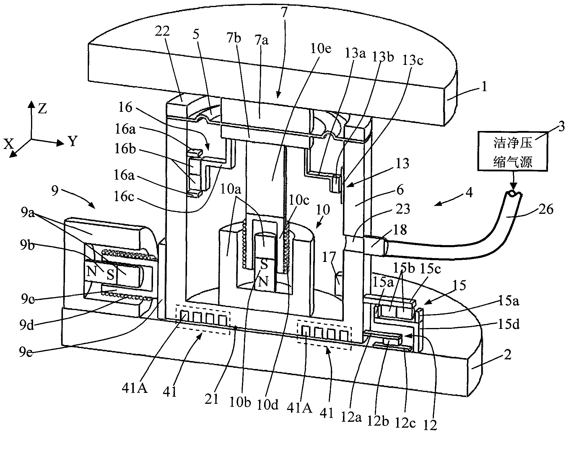 Eddy current damping zero stiffness vibration isolator for flexible membrane angle decoupling