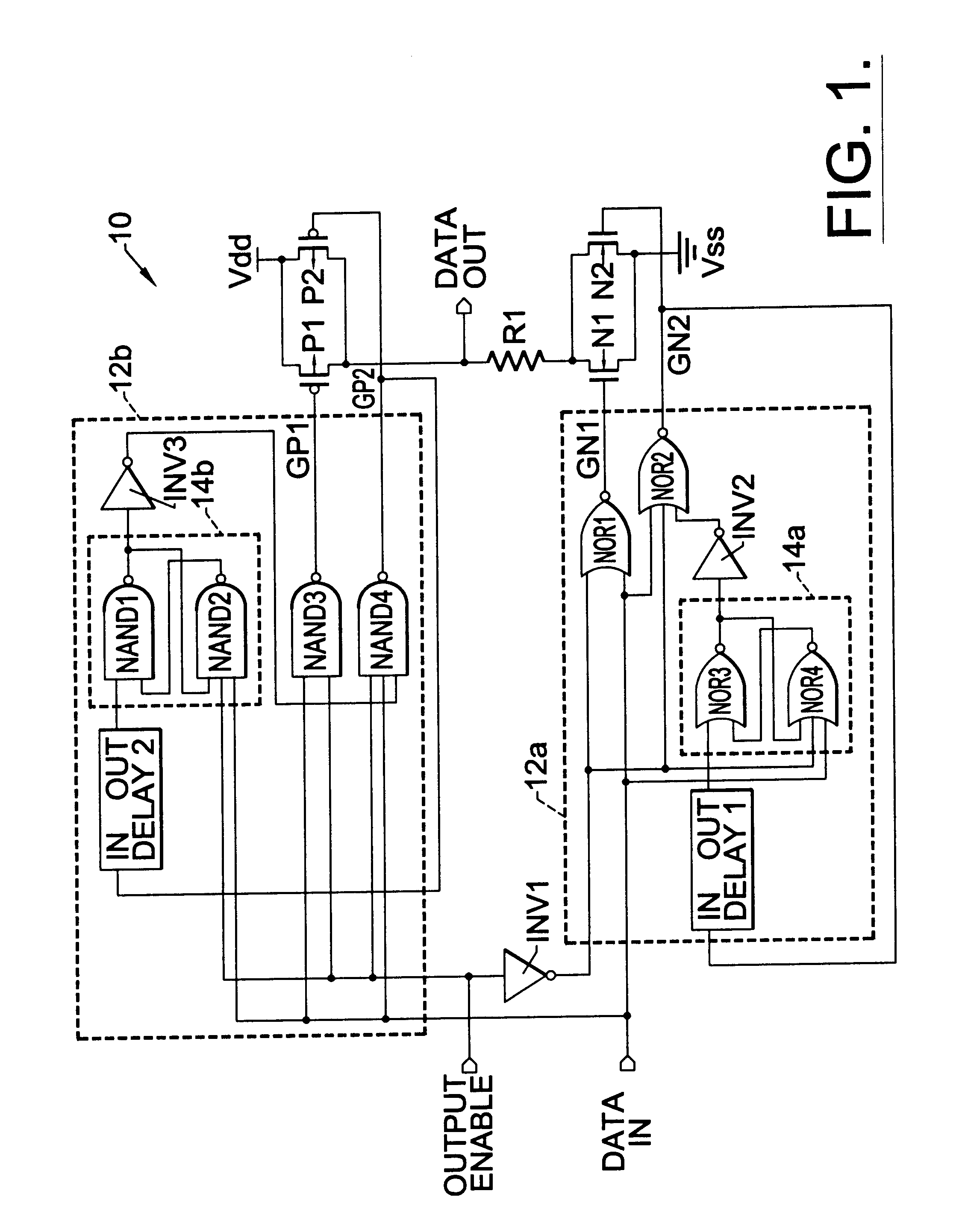 Integrated circuit output buffers having control circuits therein that utilize output signal feedback to control pull-up and pull-down time intervals