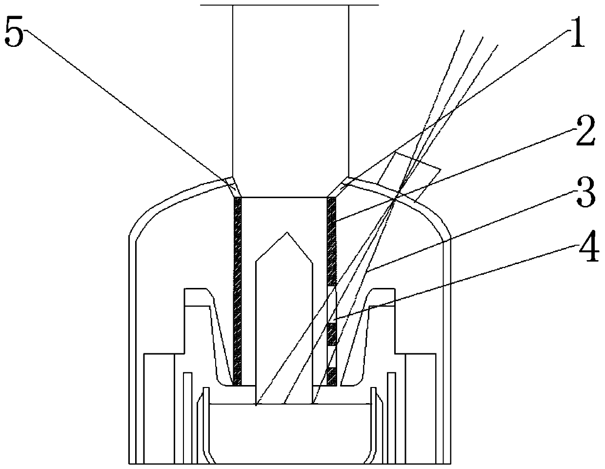 Device suitable for large size single crystal pulling speed accelerating and head radiation