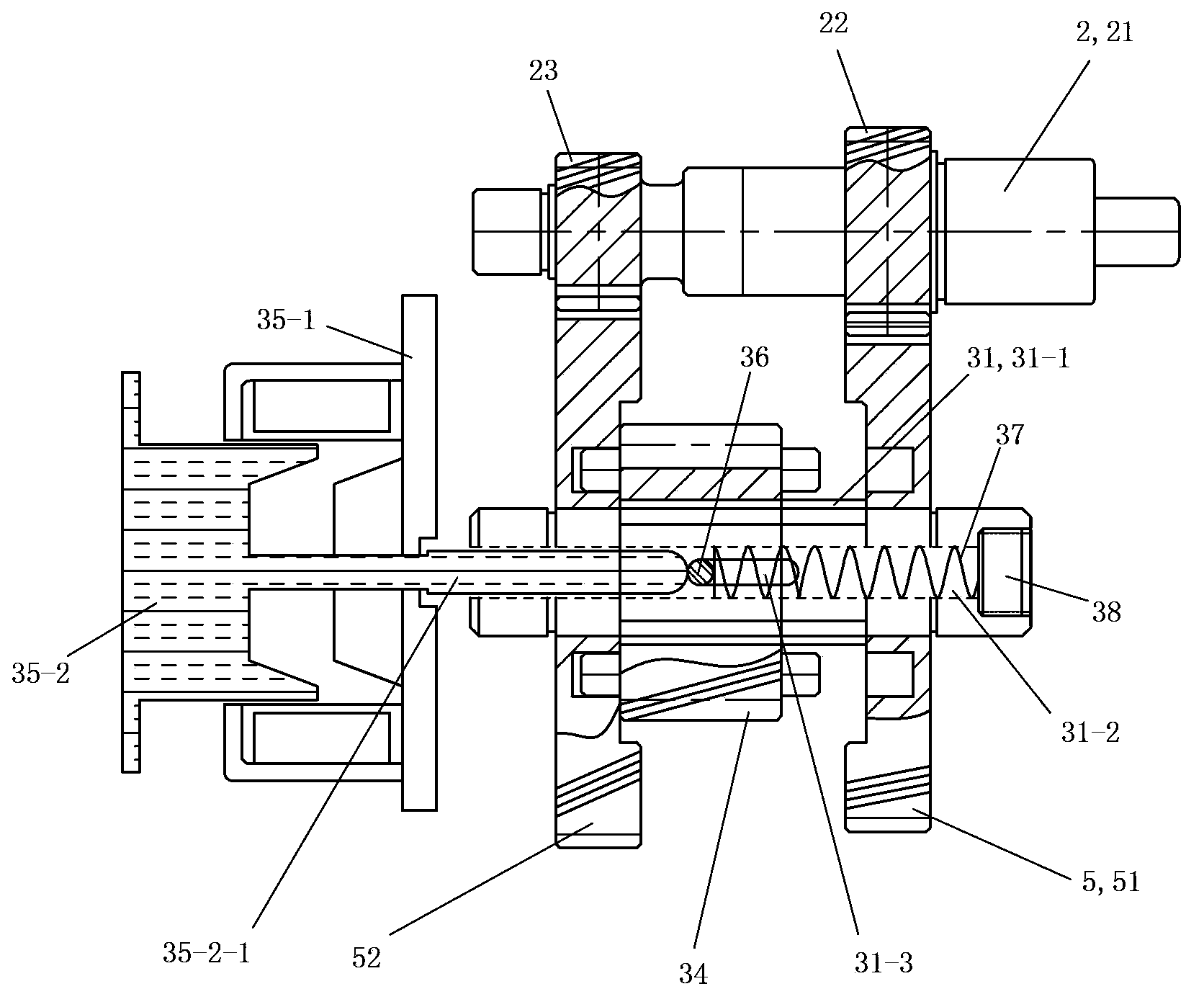 Speed changing device of electric car and gear shifting assembly