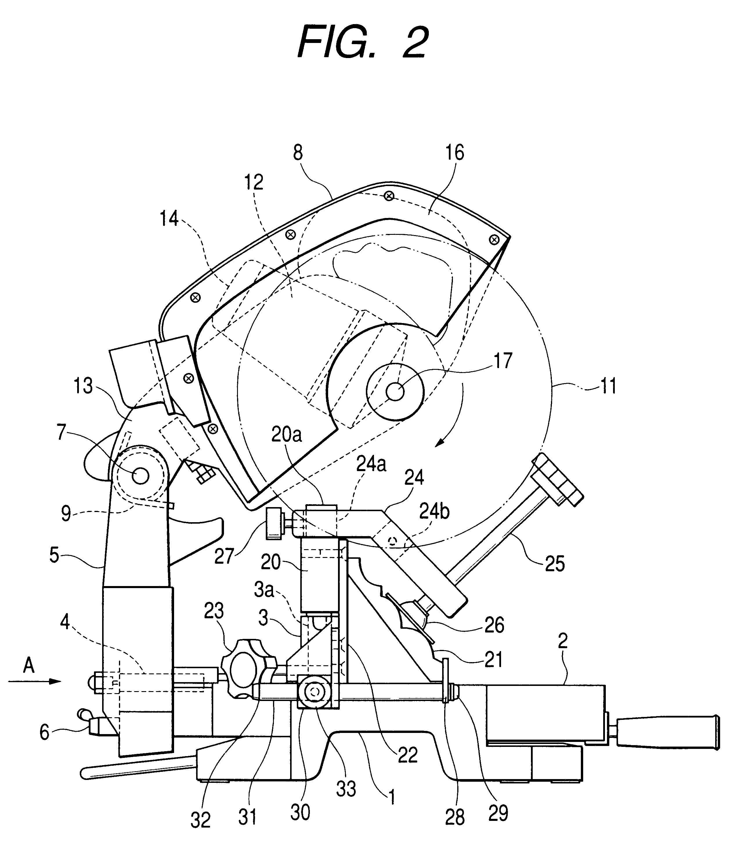 Vice device in compound miter saw