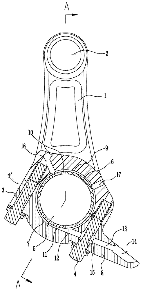 Connecting rod assembly for high rotation speed petrol engine
