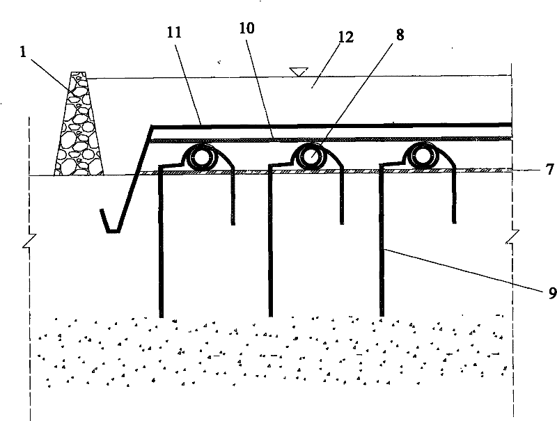 Immediate processing method for hydraulic fill of ultra-soft foundation by modified vacuum preloading and water-covering preloading