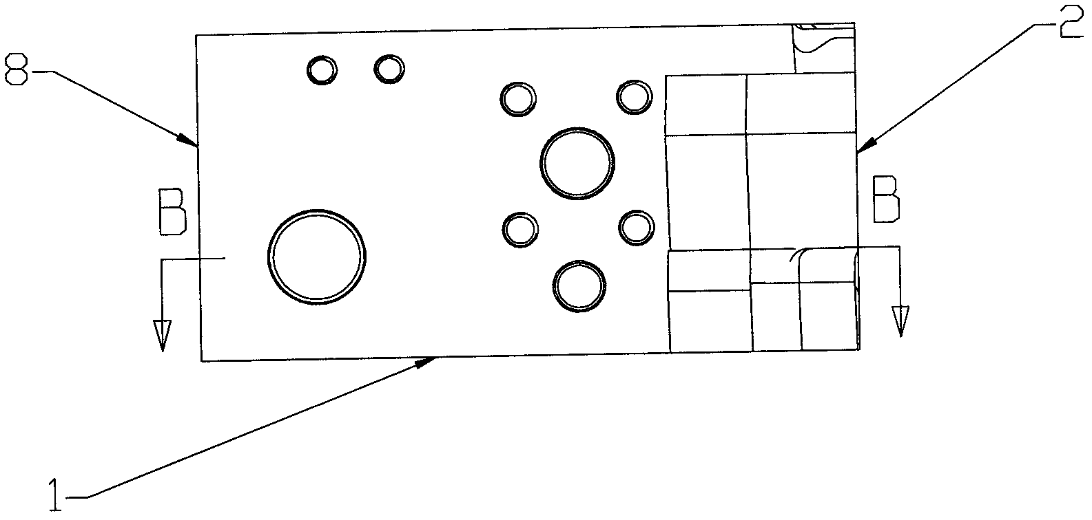 Integral cylinder cover of water-cooled four-valve diesel engine and corresponding diesel engine water cooling method