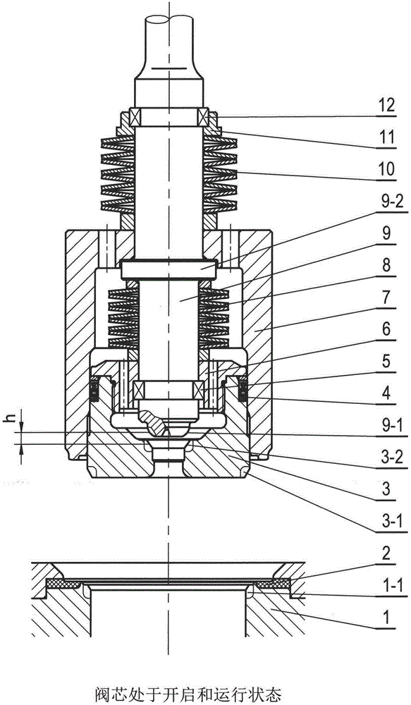 Double seal linkage pilot spool structure of high pressure differential valve