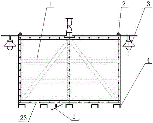 Novel lifesaving cage special for ship unloader and rescuing method