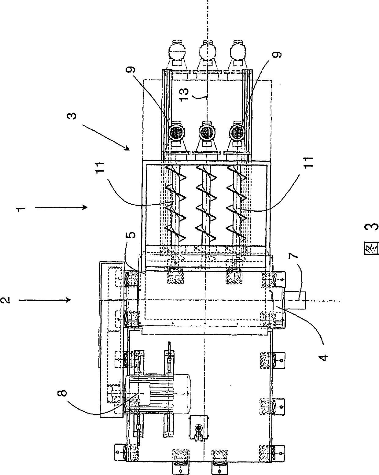 Device for comminuting all types of parts