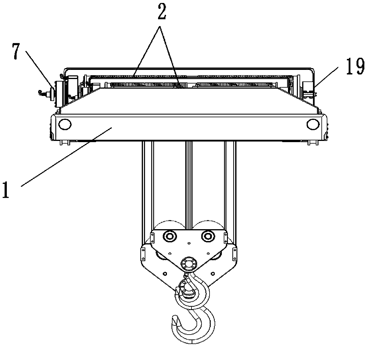 Permanent magnet direct drive lifting system with fault tolerance function for integrated crane