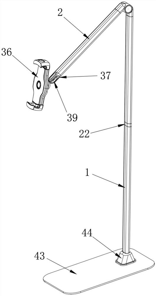 Mobile phone and tablet support with damping structure