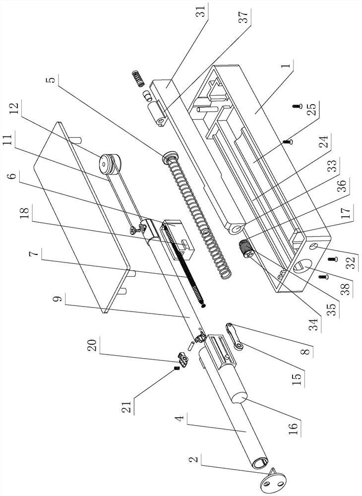 Energy storage rebound device with adjusting function