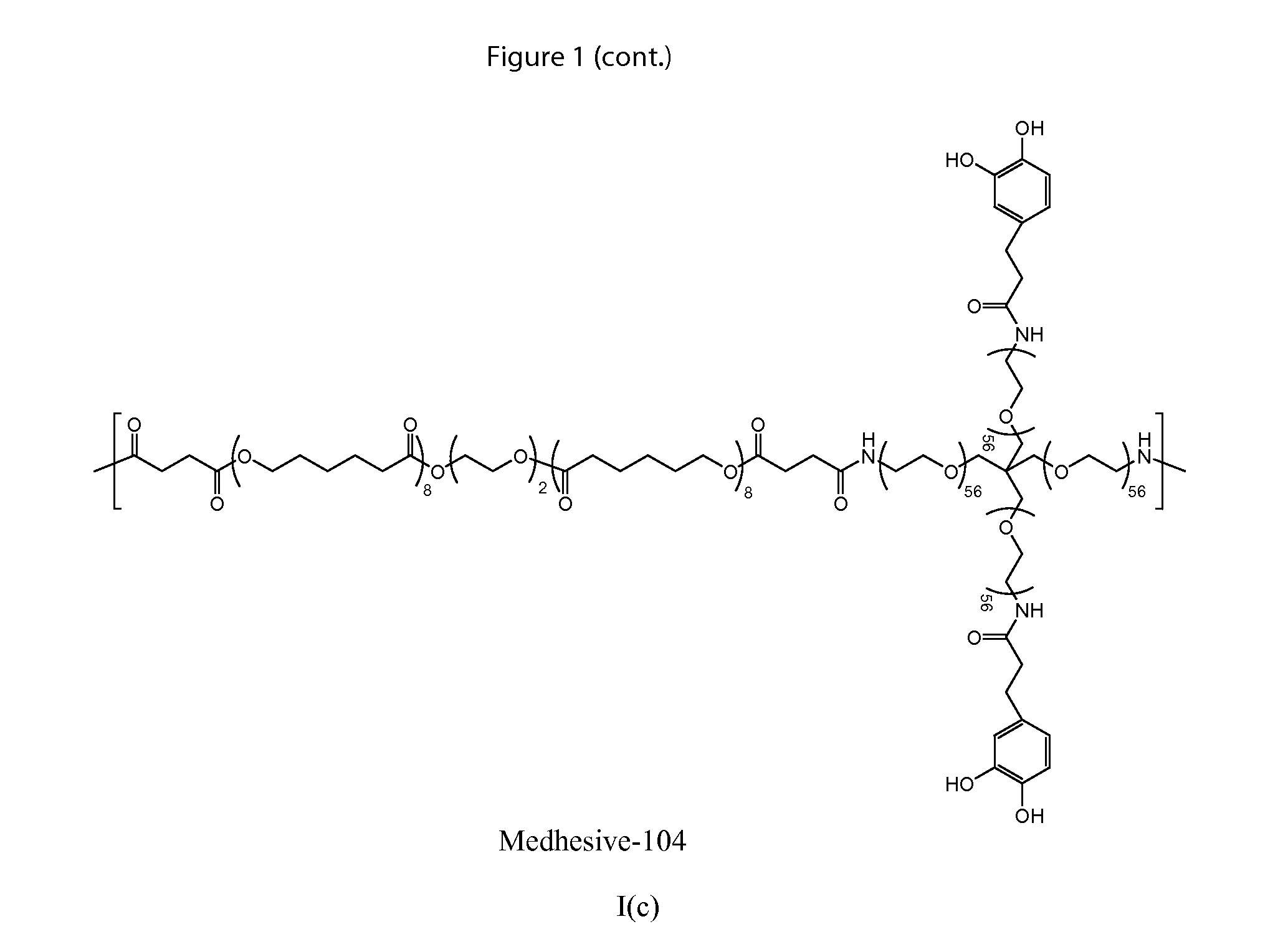 Multibranched bioadhesive compounds and synthetic methods therefor