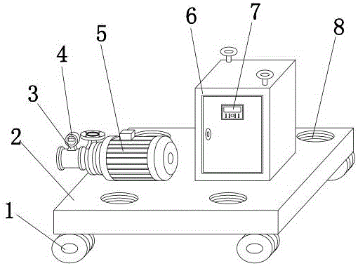 Removable integrated-type water pump cleaning device applied to roof photovoltaic power station