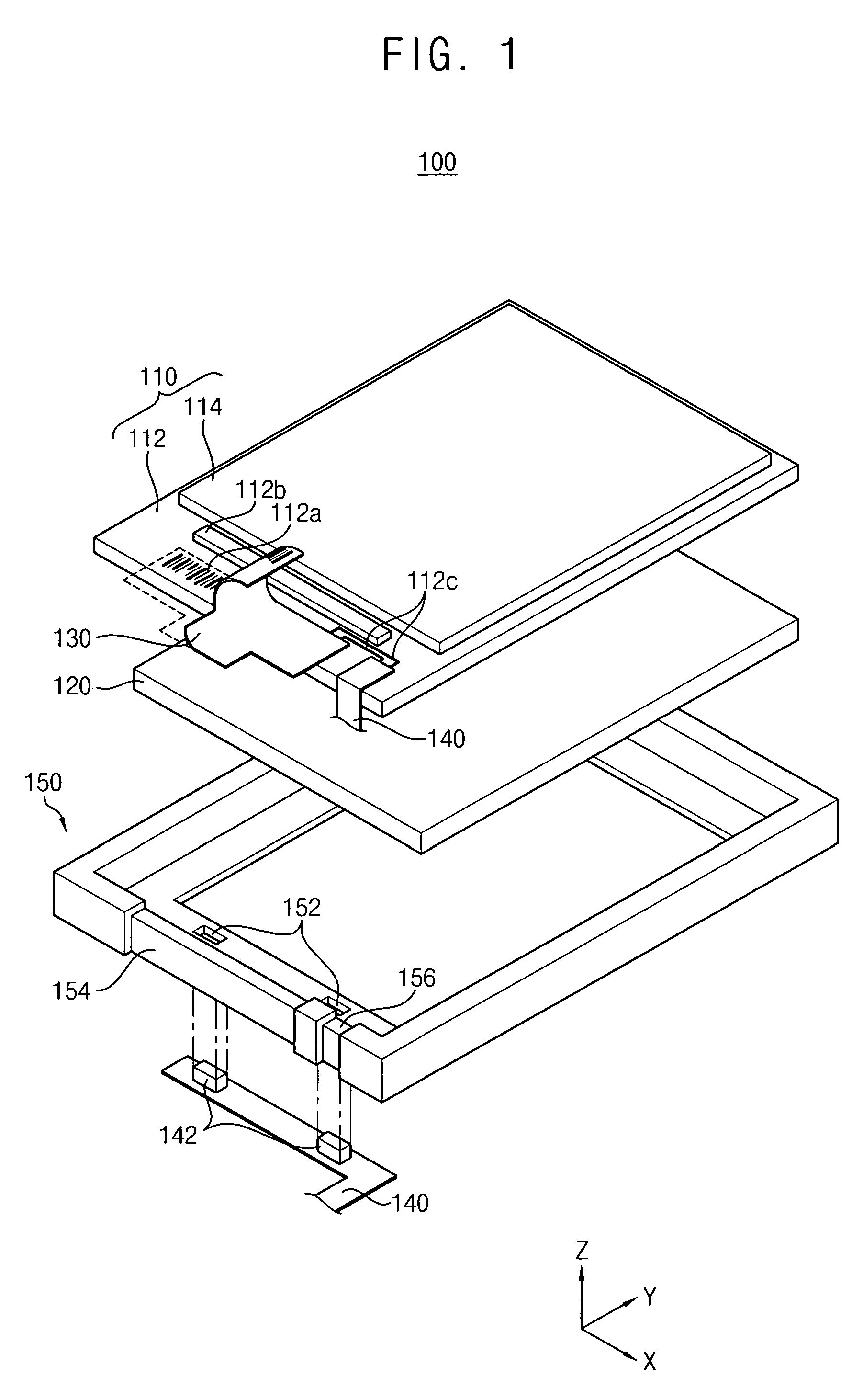 Display apparatus having a main and sub FPC and a receiving container which receives the main and sub FPC